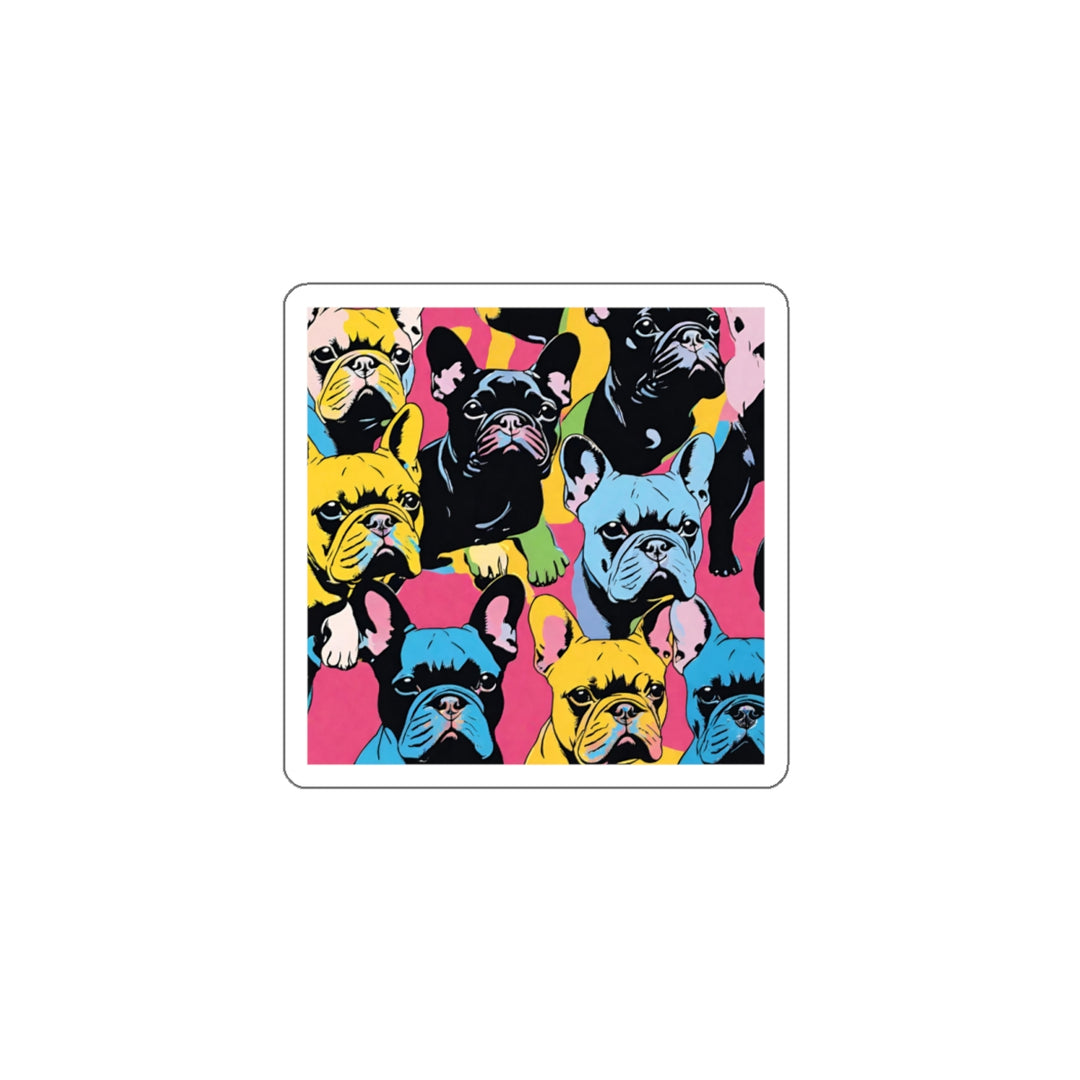 French Bulldog Warhol Kiss-Cut Stickers