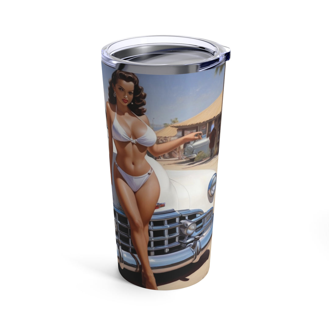 1948 Chevy Bomb Chicano Art Beach Babe Tumbler 20oz