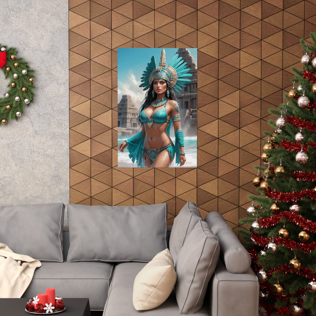 Aztec Warrior Princess Vertical Posters