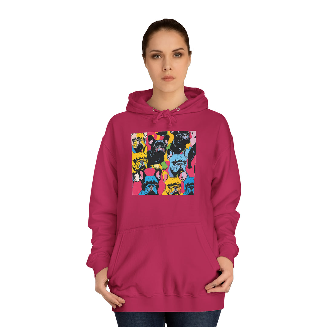 French Bulldog Warhol College Hoodie