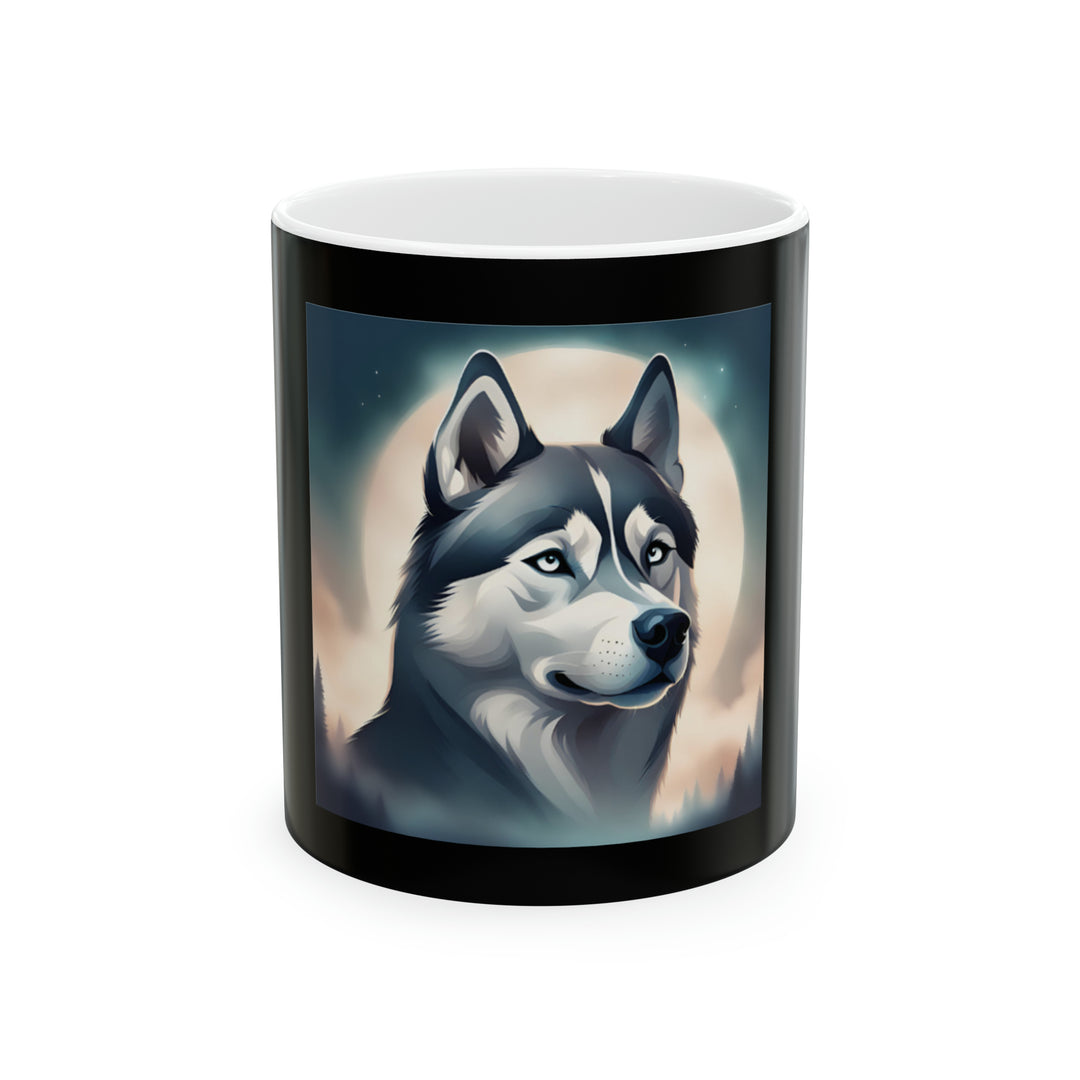 Husky Dog Grey Fantasy Ceramic Mug 11oz