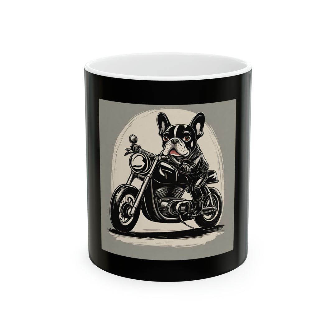 French Bulldog Biker "The Wild One" Ceramic Mug 11oz