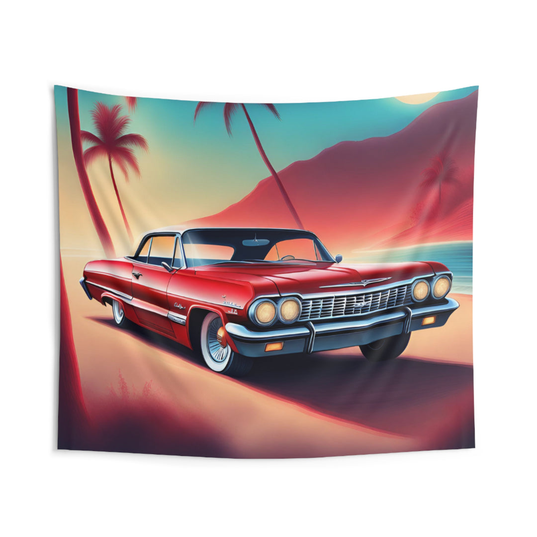 1964 Red Impala Indoor Wall Tapestries