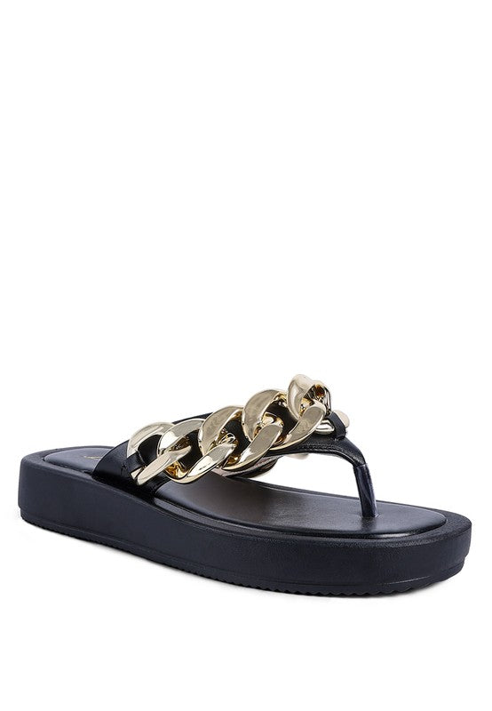 Zing Link Chain Thong Flats