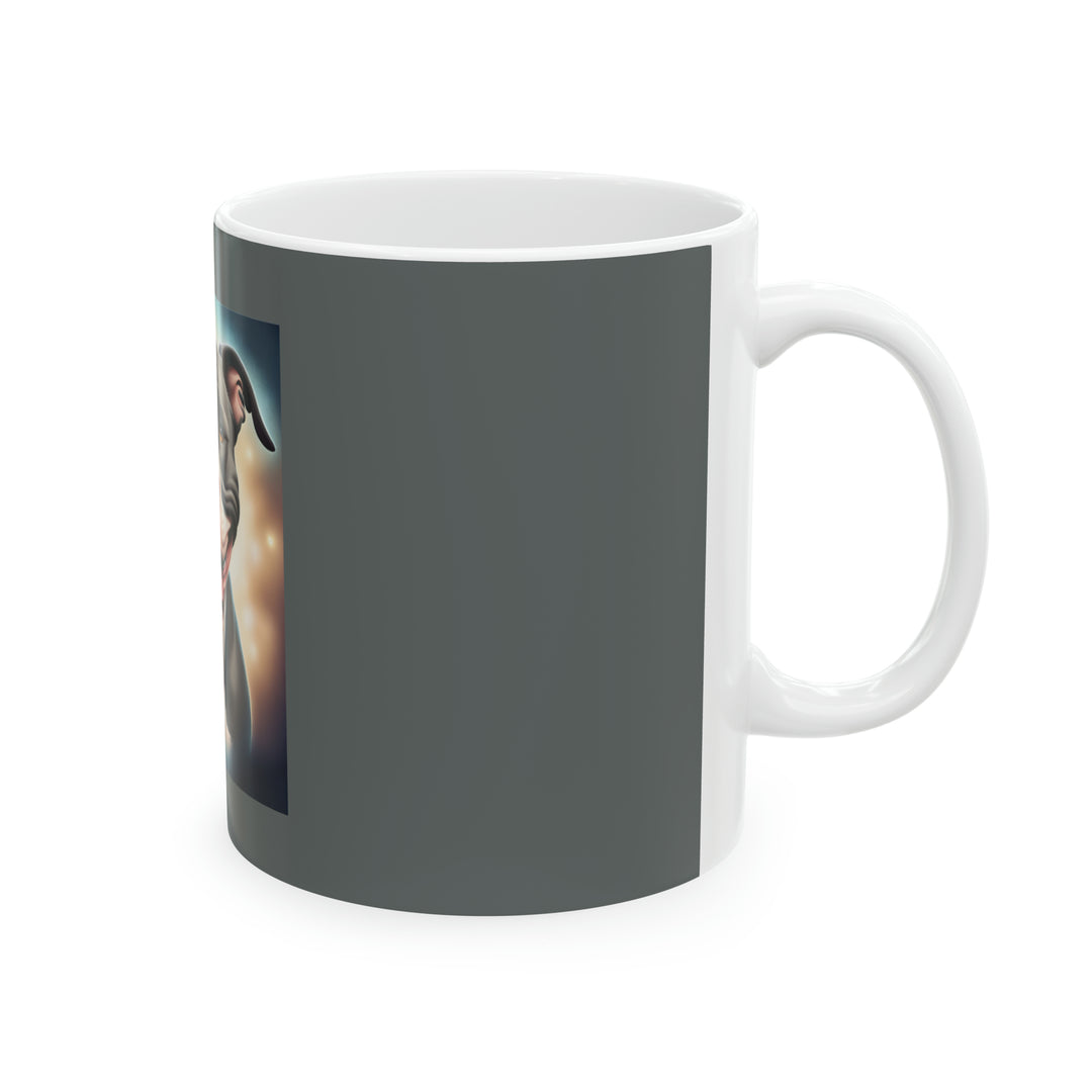 Pitbull Grey Ceramic Mug 11oz