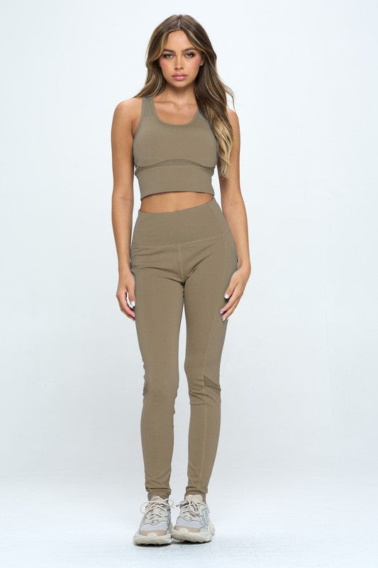 Women's Two Piece Activewear Set Cut Out Detail