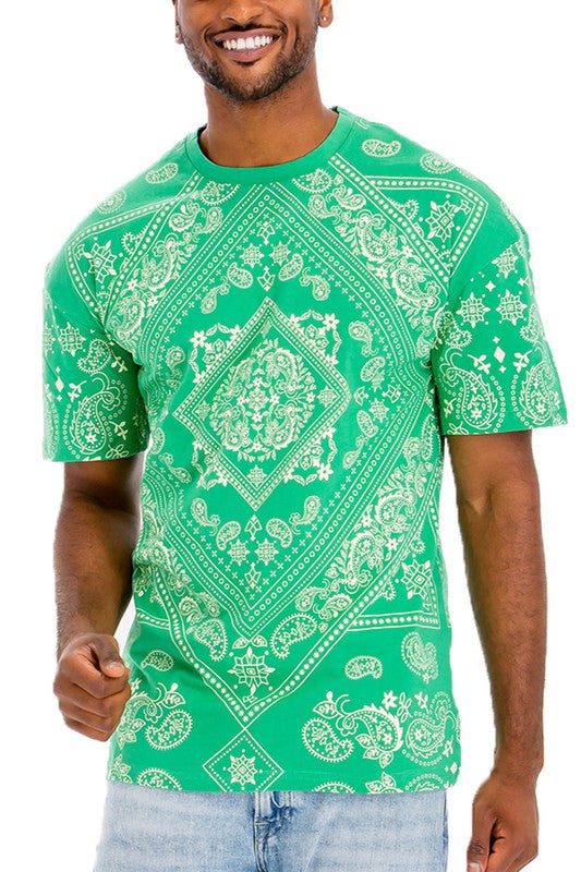 Weiv Mens Bandana Print TShirt