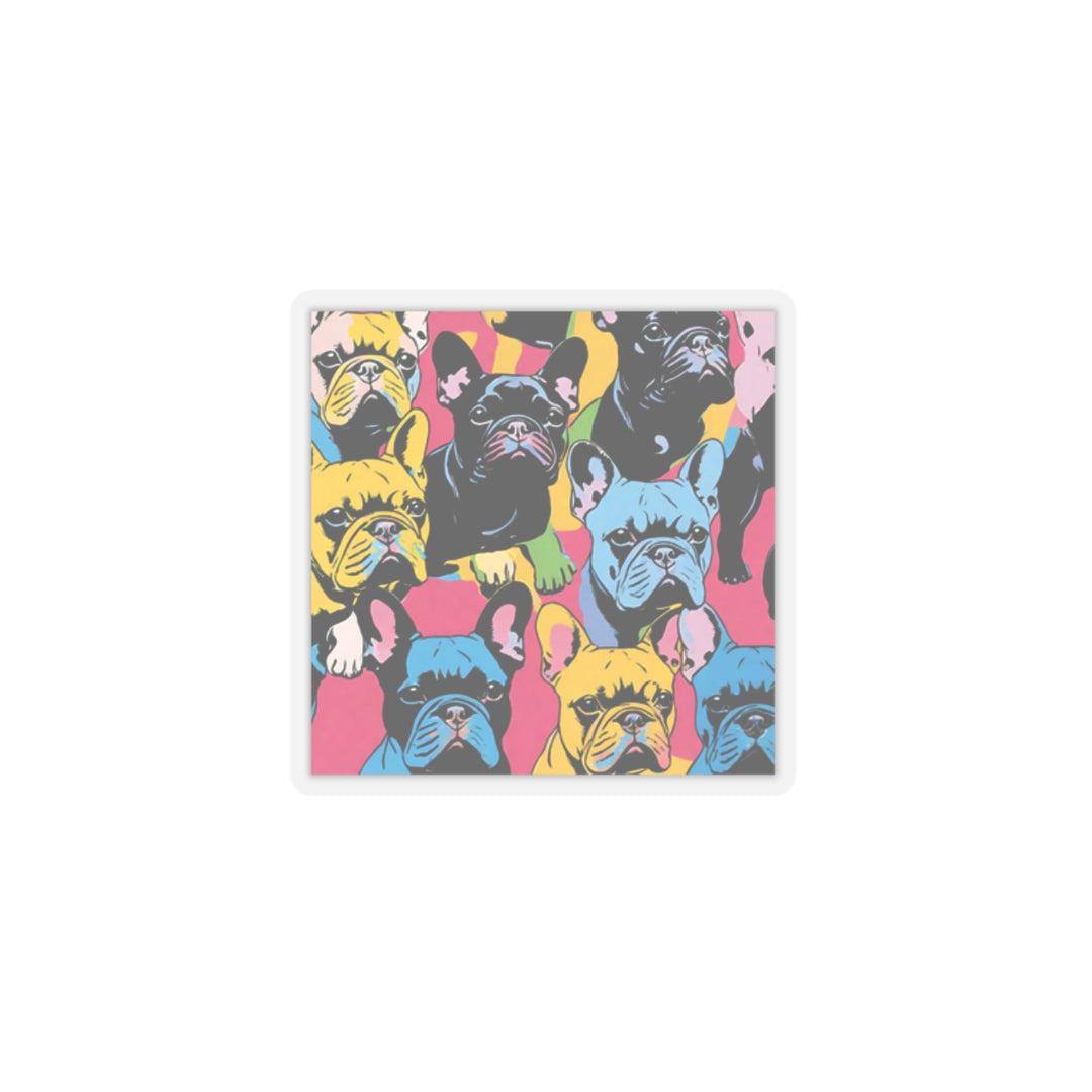 French Bulldog Warhol Kiss-Cut Stickers