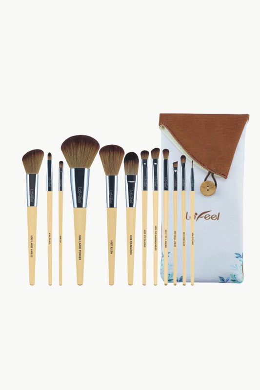 Lafeel Face and Eye Brush Set with Bag