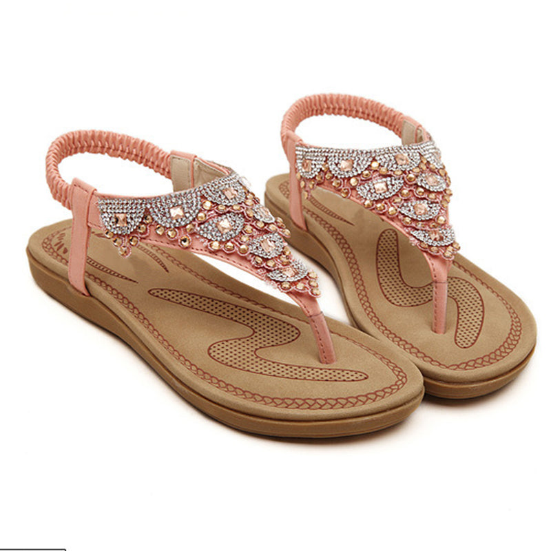 Bohemian flip-flop beach shoes