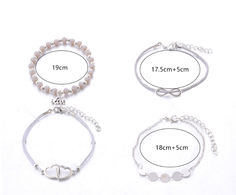 English alphabet handmade LOVE wafer bracelet set