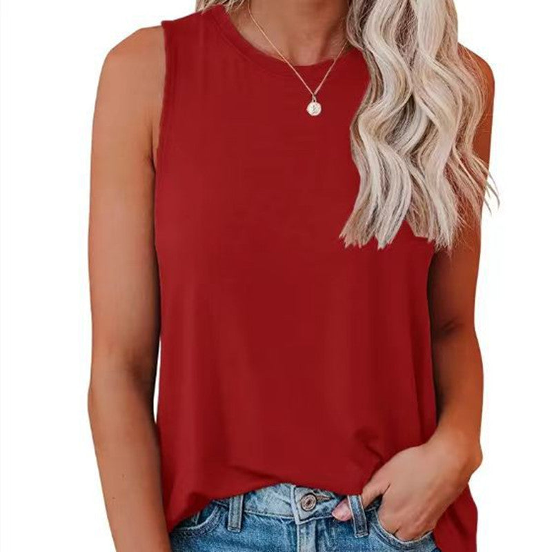 Women's Plus Size Sleeveless Vest Loose Top