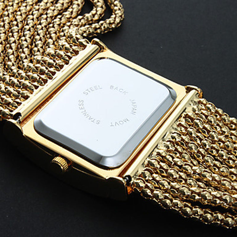 Square rhinestone watch