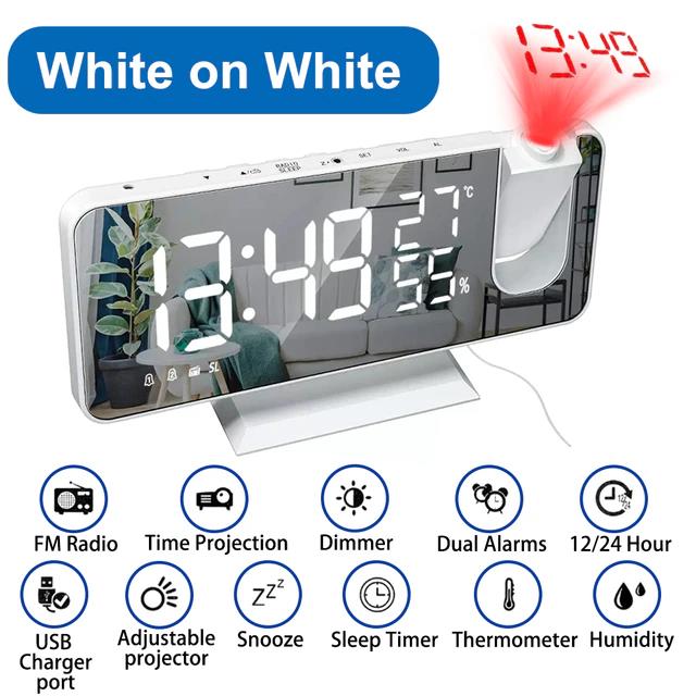 LED Digital Projection Alarm Clock