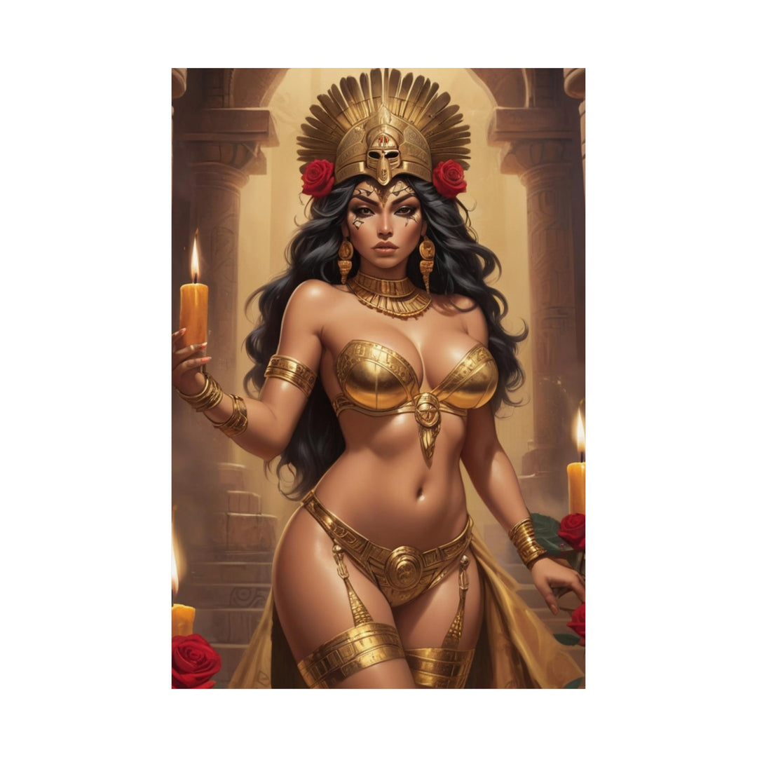 Aztec Warrior Princess Gold Temple Posters