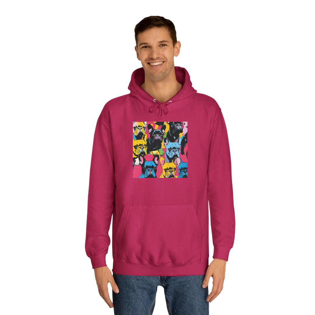 French Bulldog Warhol College Hoodie