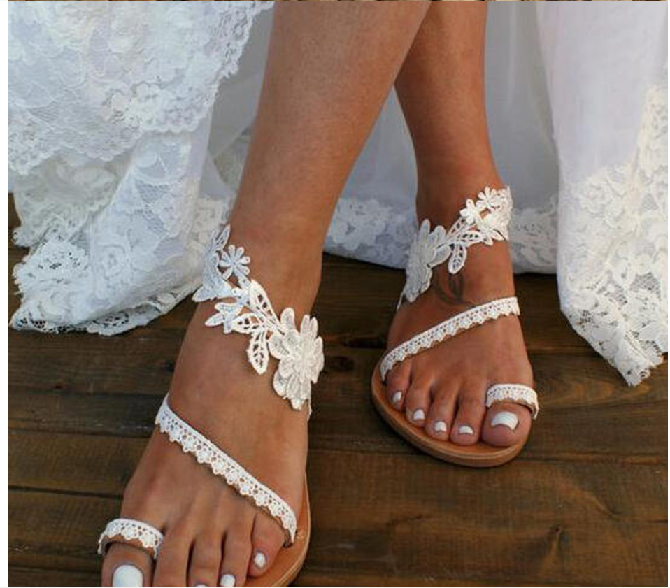 Flower lace sandals