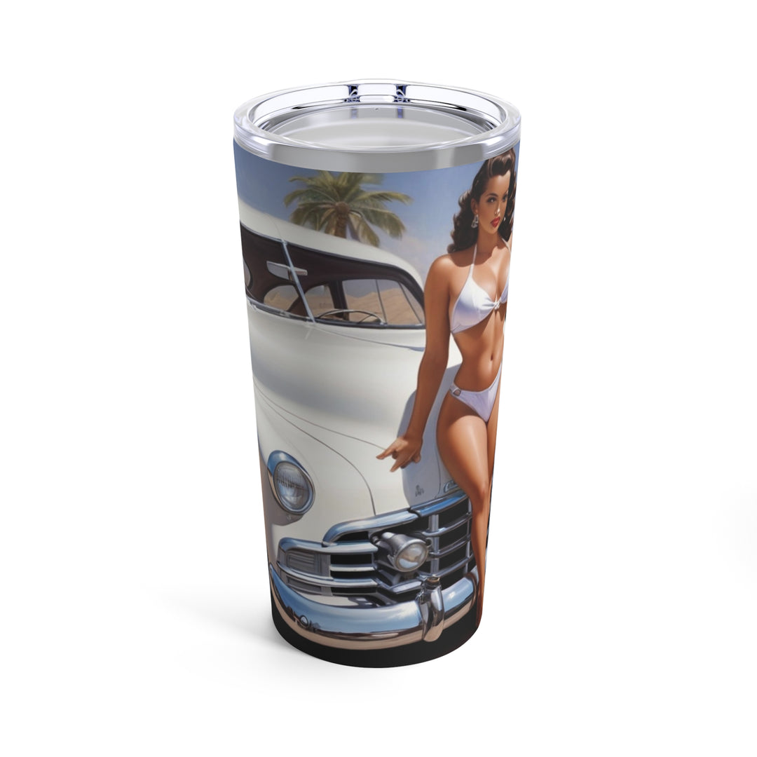 1948 Chevy Bomb Chicano Art Beach Babe Tumbler 20oz