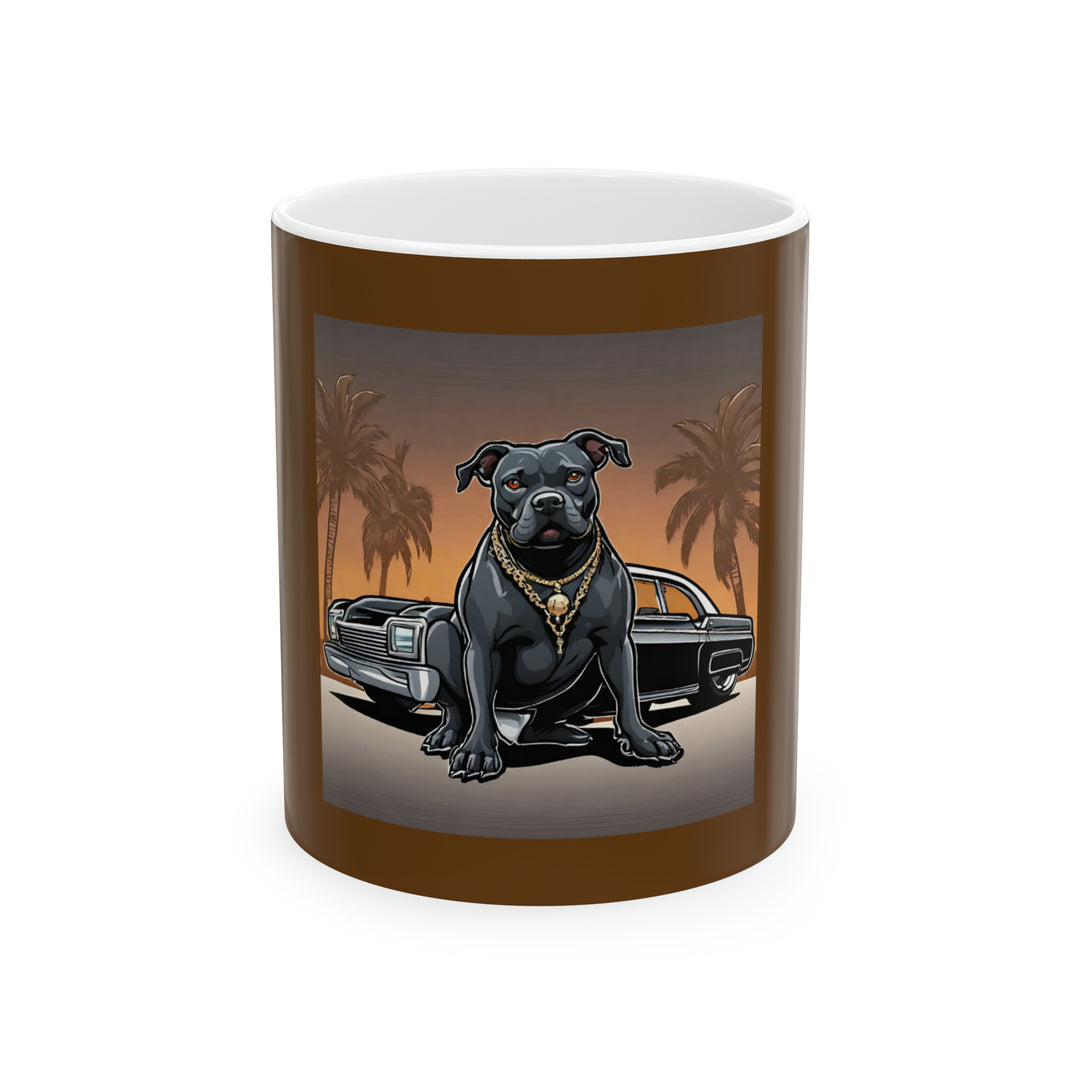 Pitbull Dog California Living Ceramic Mug 11oz