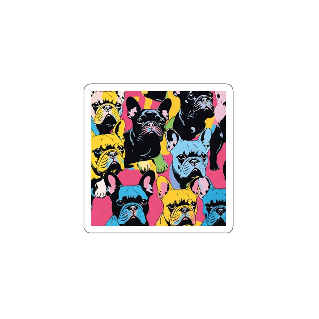 French Bulldog Warhol Kiss-Cut Stickers