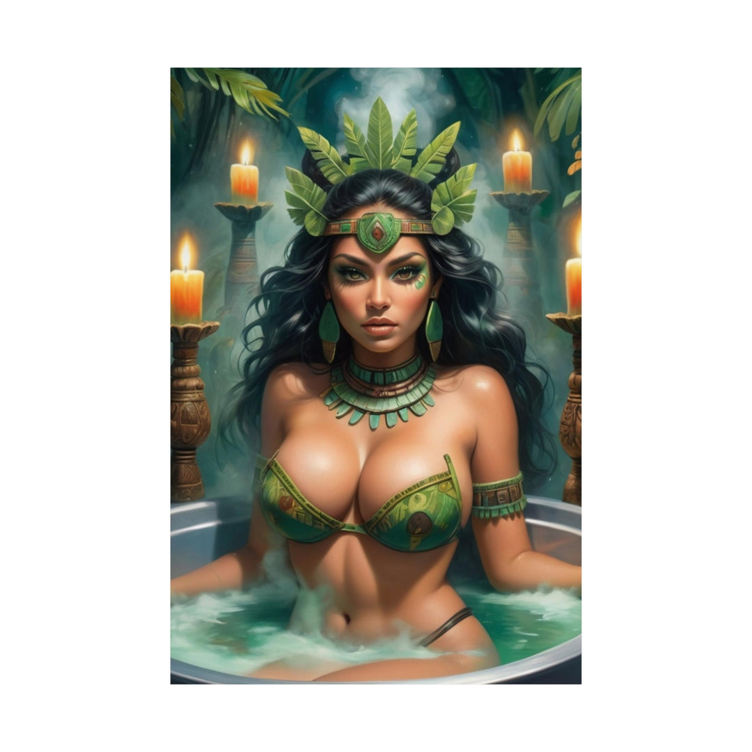 Aztec Princess Bathing Matte Vertical Posters