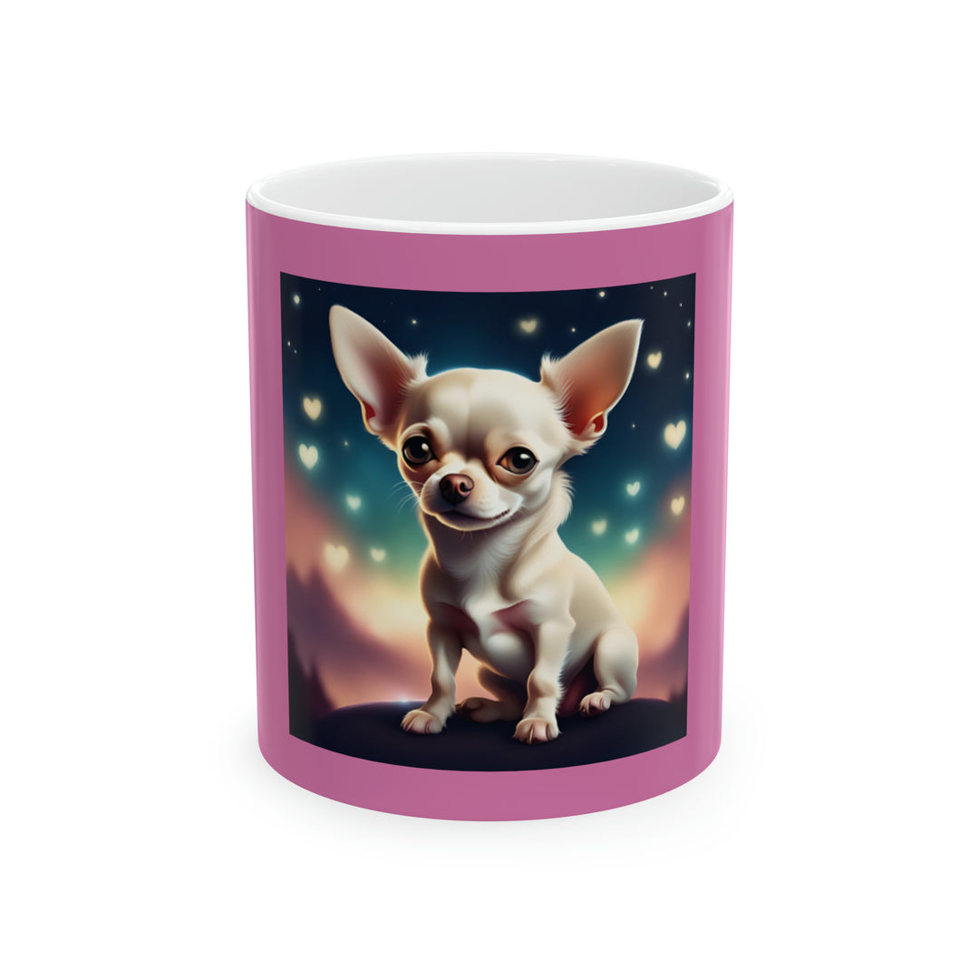 Chihuahua Fantasy Pink Ceramic Mug 11oz