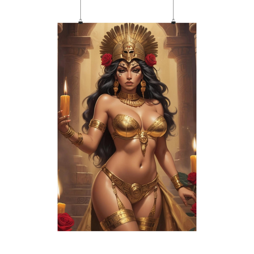 Aztec Warrior Princess Gold Temple Posters