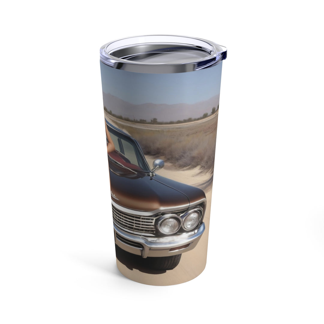 1964 Chevy Impala Beach Babe Chicano Art Tumbler 20oz