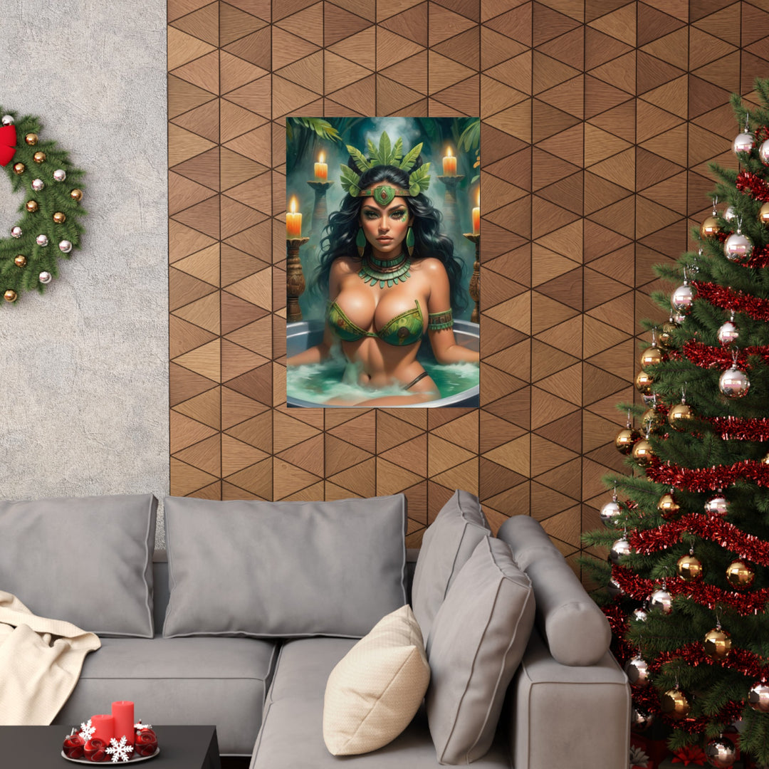 Aztec Princess Bathing Matte Vertical Posters