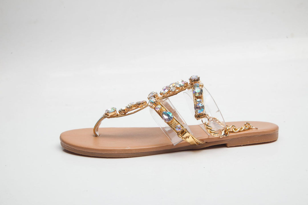 Spot sale rhinestone sandals flat