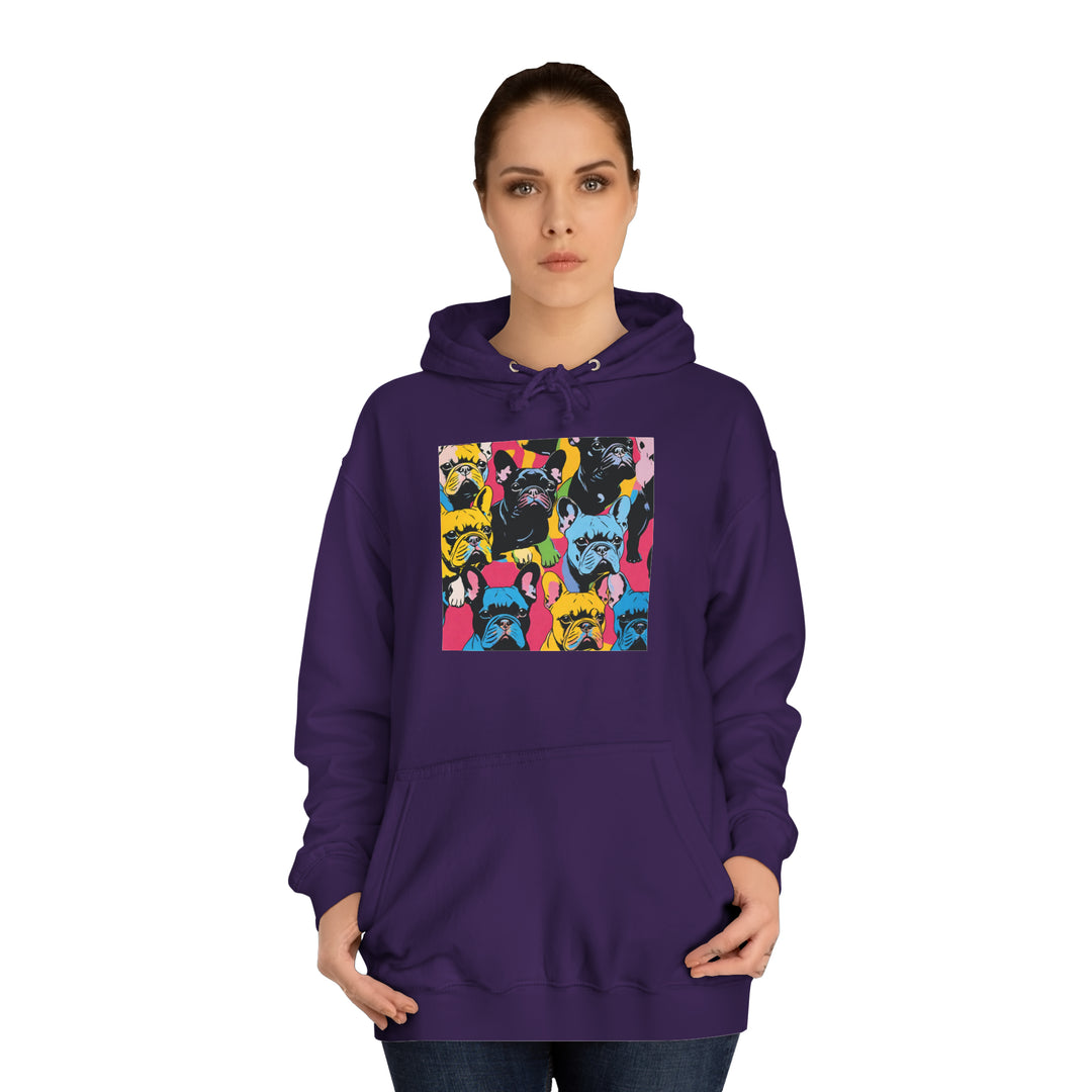 French Bulldog Warhol College Hoodie