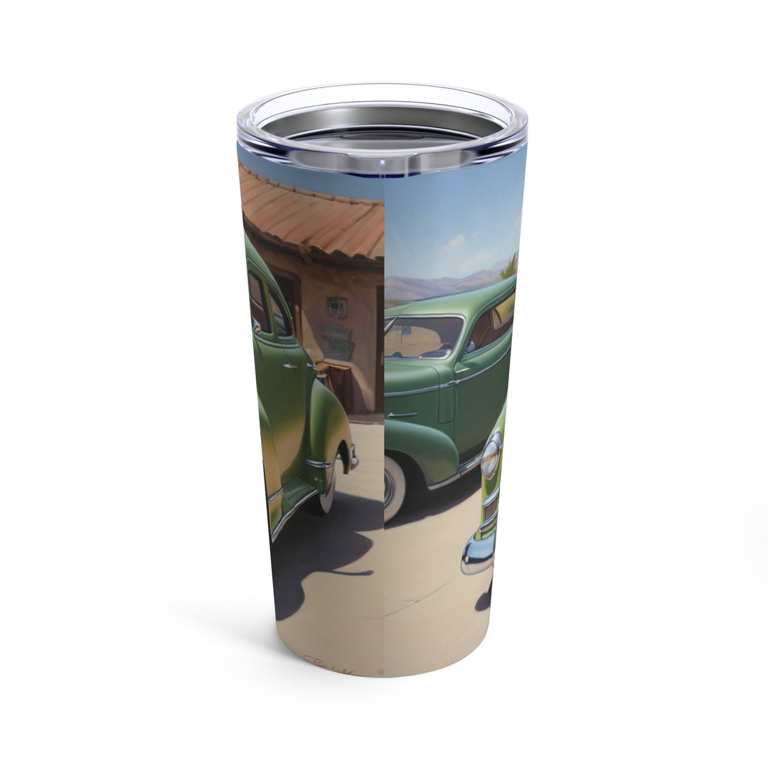 1948 Chevy Fleetline Beach Babe Chicano Art Tumbler 20oz