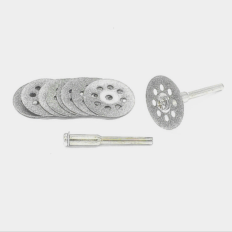 Diamond Cutting With Hole 22mm, Eight-hole Dental Grinding Disc 10pcs