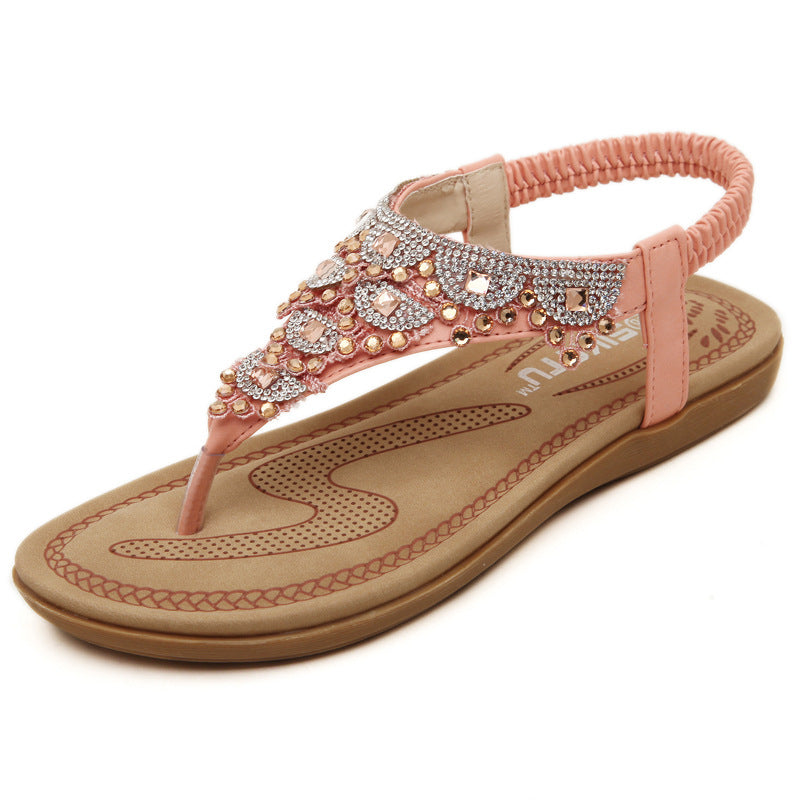 Bohemian flip-flop beach shoes