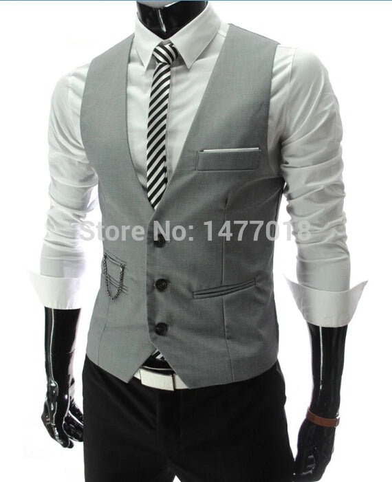 M-7XL 2024 New Dress Vests For Men Slim Fit Mens Suit Vest Male Waistcoat Gilet Homme Casual Sleeveless Formal Business Jacket