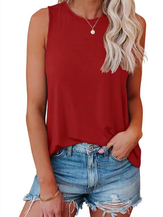 Women's Plus Size Sleeveless Vest Loose Top