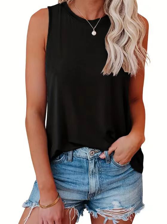 Women's Plus Size Sleeveless Vest Loose Top