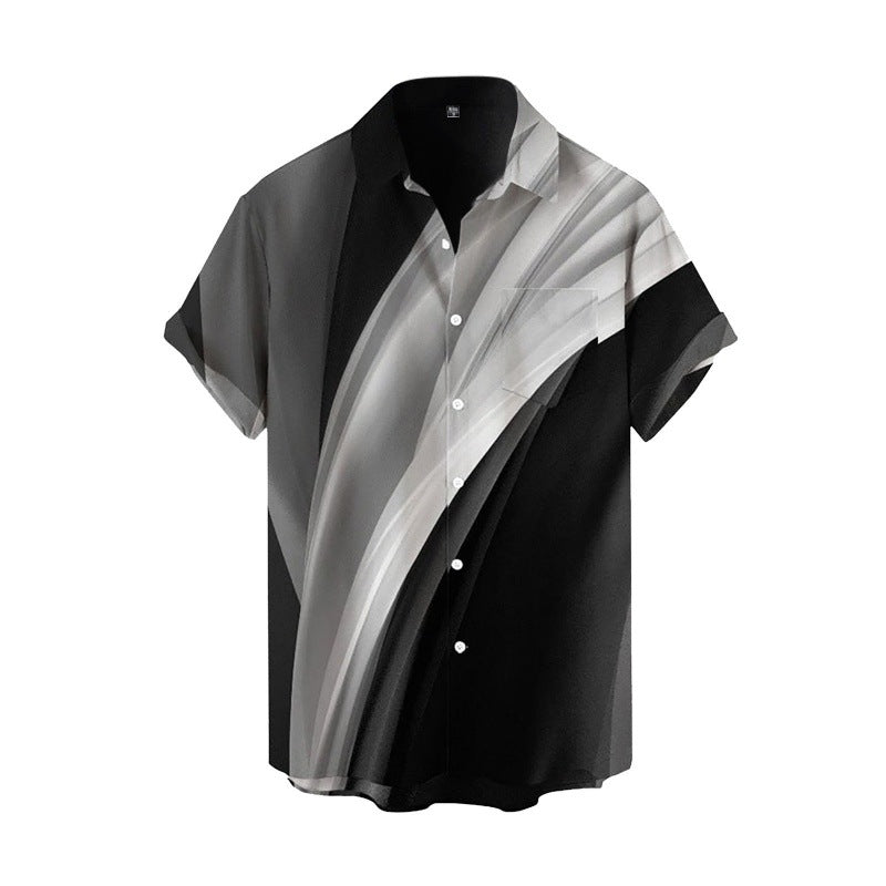 Men's Short-sleeved 3D Digital Printing Shirt