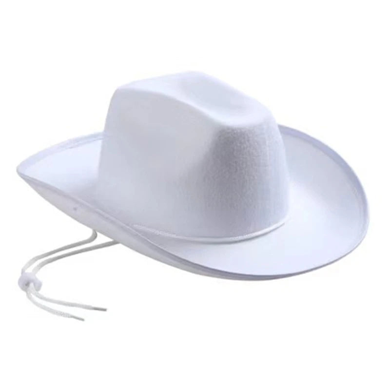 28TF Men Cowboy Hats for Outdoor Jazz Hat for Women Western Cowboy Hat Model Show Hat