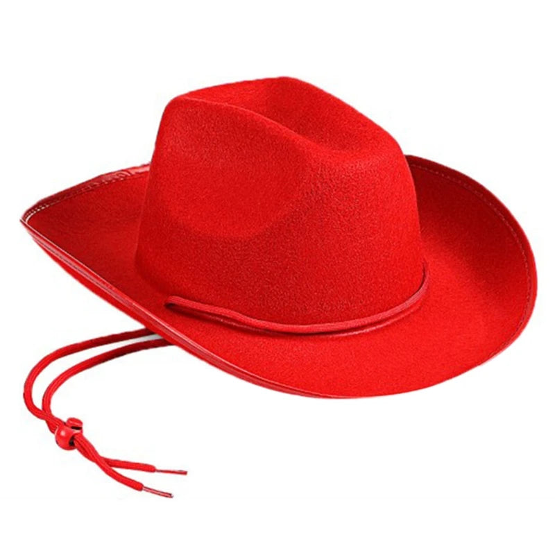 28TF Men Cowboy Hats for Outdoor Jazz Hat for Women Western Cowboy Hat Model Show Hat