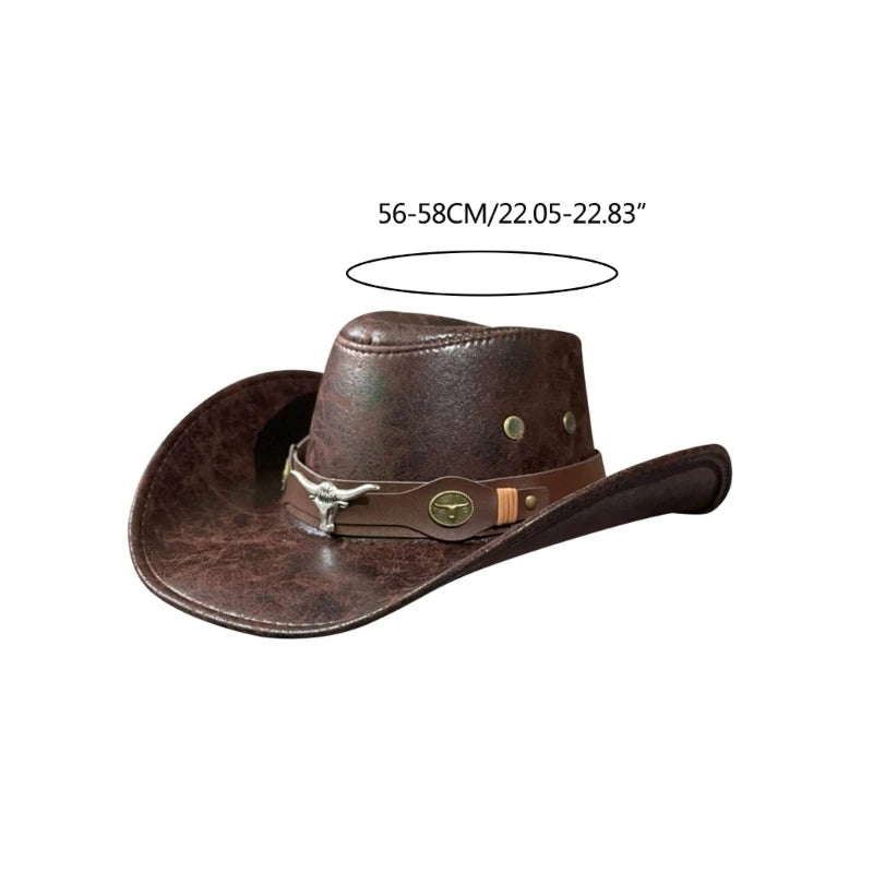 Western Cowboy Hat Rivet Jazzs Girl Costume Cosplay Cap Ornament Household Supplies for Female Teenager