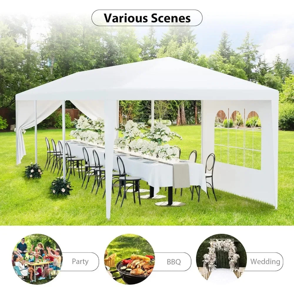 10'x30' Outdoor Canopy Tent Patio Camping Gazebo Shelter Pavilion Cater Party Wedding BBQ Events Tent W/Removable Sidewalls