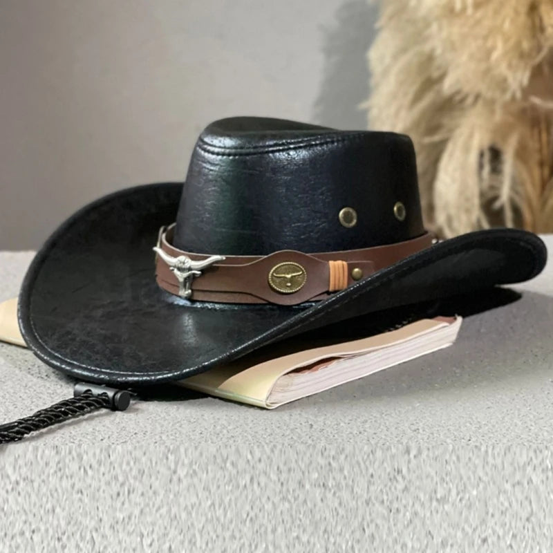 Western Cowboy Hat Rivet Jazzs Girl Costume Cosplay Cap Ornament Household Supplies for Female Teenager