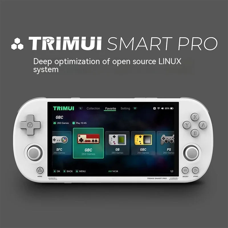 4.96 Inch Trimui Smart Pro 720P HD Handheld Game Console Retro Arcade Recreational Machine IPS Screen Game Player Kids Gifts