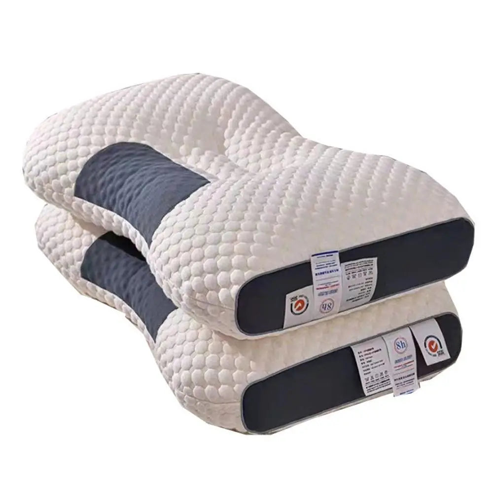 Non Collapsing Cervical Pillow Soft Breathable Memory Pillow Sleep Enhancing Knitted Cotton Contour Support Pillow Hotel