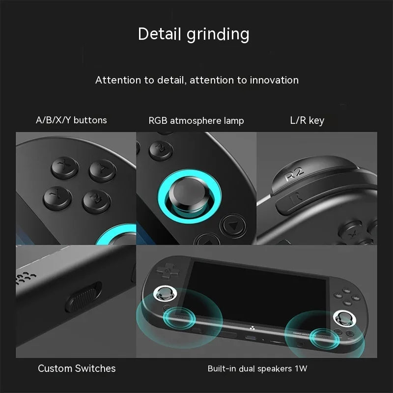 4.96 Inch Trimui Smart Pro 720P HD Handheld Game Console Retro Arcade Recreational Machine IPS Screen Game Player Kids Gifts