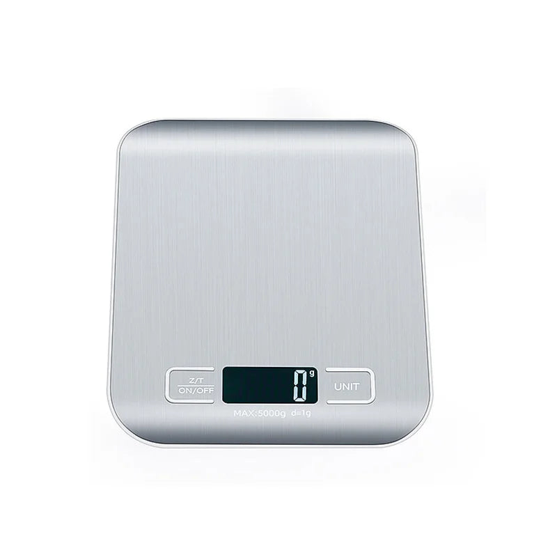 Digital Kitchen Scale 5kg/10kg Stainless Steel Panel USB Charg Precise Small Platform Scale Portable Multifunction LCD Display