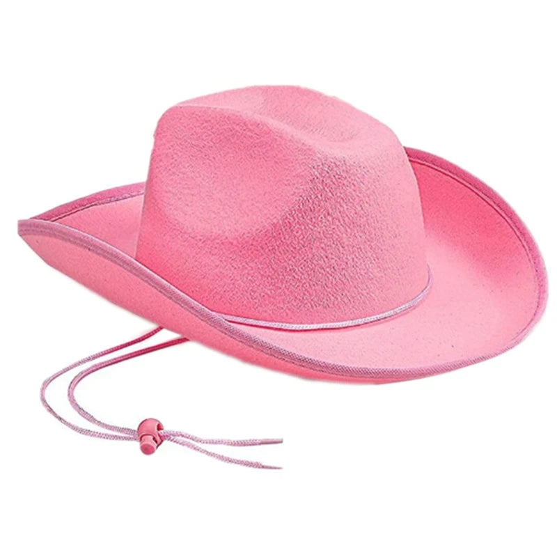 28TF Men Cowboy Hats for Outdoor Jazz Hat for Women Western Cowboy Hat Model Show Hat