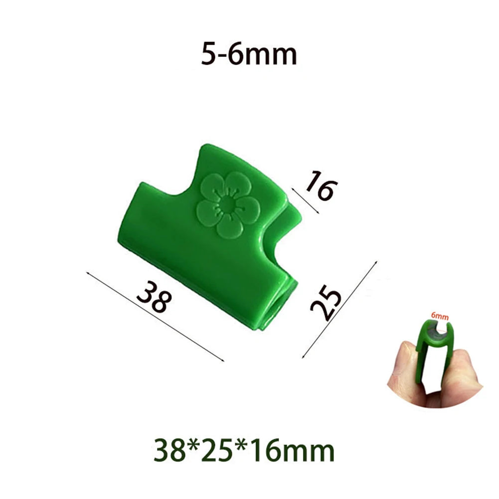 20pcs Greenhouse Film Clamps Garden Shed Row Cover Netting Tunnel Hoop Plastic Clips For 5mm-6mm Pipe Home Gardening Accessories
