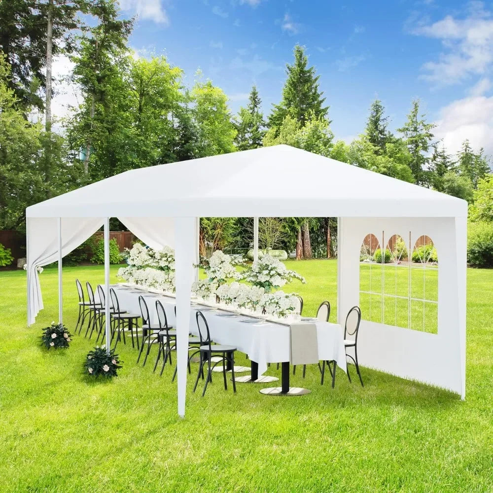 10'x30' Outdoor Canopy Tent Patio Camping Gazebo Shelter Pavilion Cater Party Wedding BBQ Events Tent W/Removable Sidewalls